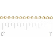 14K Yellow Recycled Metal 1.5 mm Rolo Chain by the Inch in Various Lengths