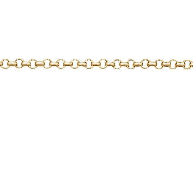 14K Yellow Recycled Metal 1.5 mm Rolo Chain by the Inch in Various Lengths