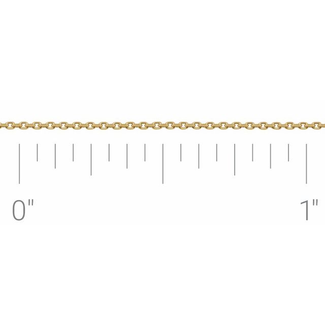 14K Yellow Diamond-Cut Cable Chain by the Inch - CH1209:110:P