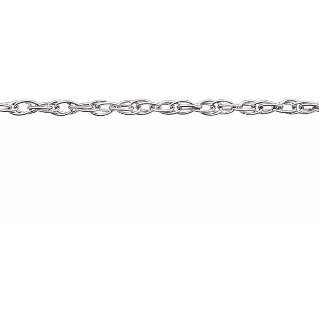 Platinum 1.3 mm Rope Chain by the Inch