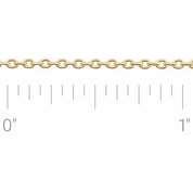 14K Yellow 1.4 mm Cable Chain by the Inch
