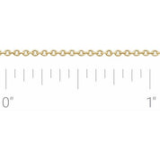 14K Yellow Recycled Metal 1 mm Cable Chain by the Inch