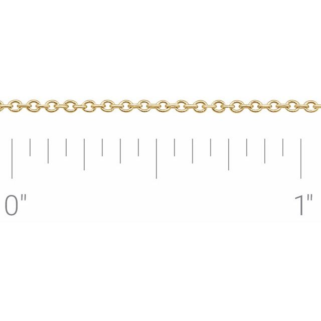 14K Yellow Recycled Metal 1 mm Cable Chain by the Inch
