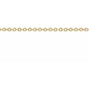 14K Yellow Recycled Metal 1 mm Cable Chain by the Inch