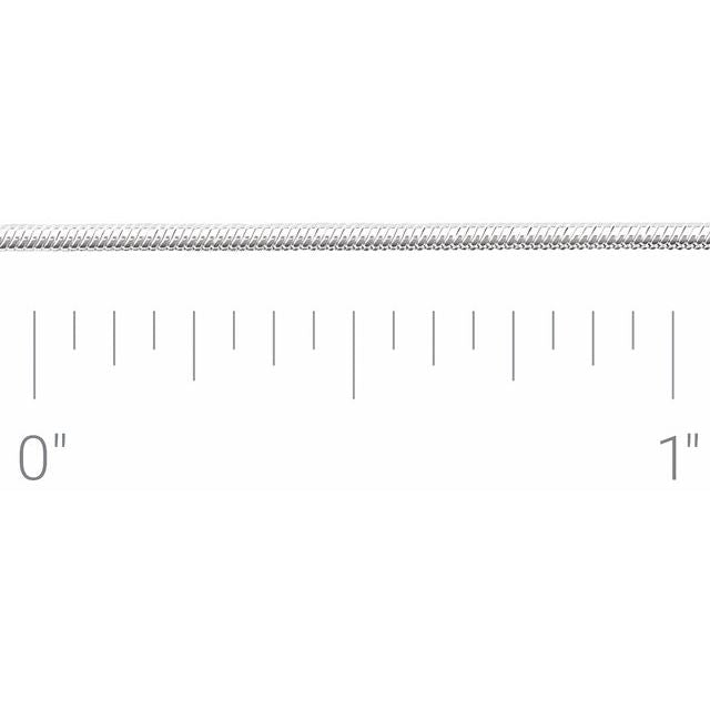 Sterling Silver 1 mm Snake Chain by the Inch