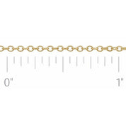 14K Yellow Gold-Filled 1.3 mm Adjustable Cable Chain Necklace by the Inch