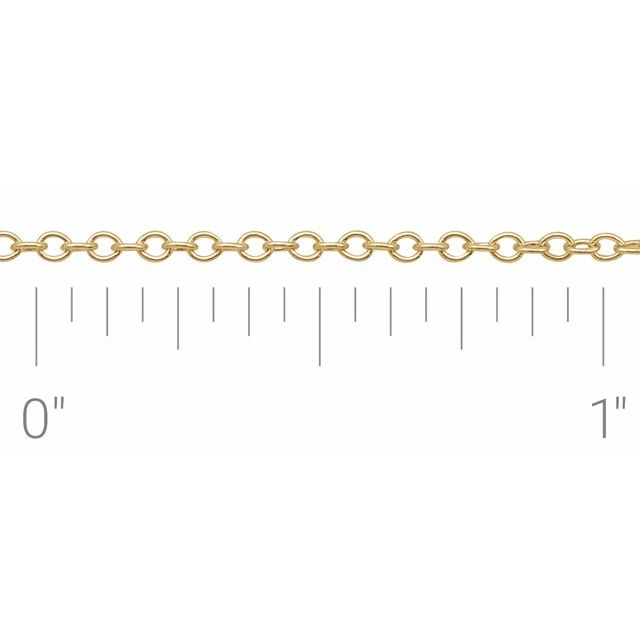 14K Yellow Gold-Filled 1.3 mm Adjustable Cable Chain Necklace by the Inch