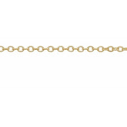 14K Yellow Gold-Filled 1.3 mm Adjustable Cable Chain Necklace by the Inch