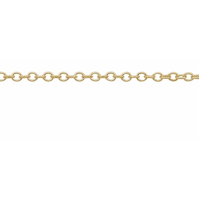 14K Yellow Gold-Filled 1.3 mm Adjustable Cable Chain Necklace by the Inch