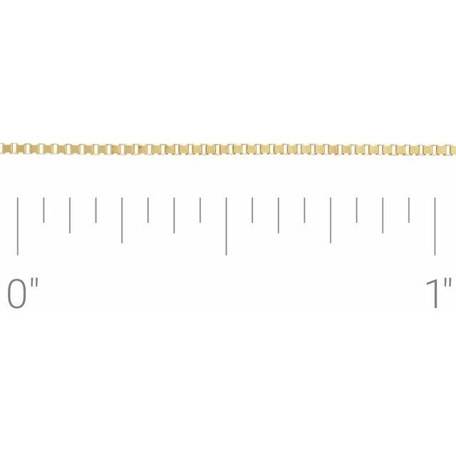 14K Yellow Recycled Metal .75 mm Box Chain by the Inch