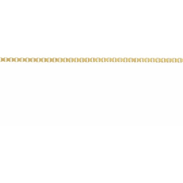 14K Yellow Recycled Metal .75 mm Box Chain by the Inch