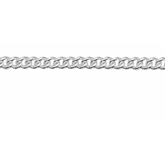 Sterling Silver 2.25 mm Curb Chain by the Inch