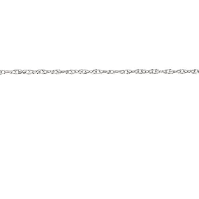 14K White Recycled Metal .75 mm Rope Chain by the Inch