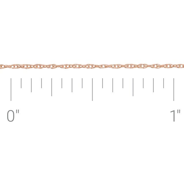 14K Rose Recycled Metal .75 mm Rope Chain by the Inch