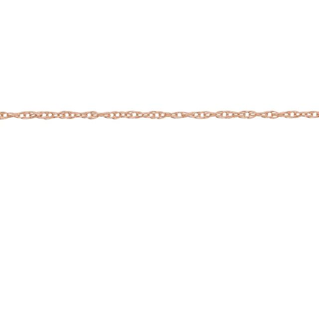 14K Rose Recycled Metal .75 mm Rope Chain by the Inch