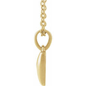 14K Yellow Puffed Heart 16-18" Necklace