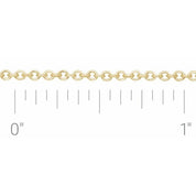 14K Yellow Gold-Filled 1.5 mm Cable Chain by the Inch and in Various Lengths
