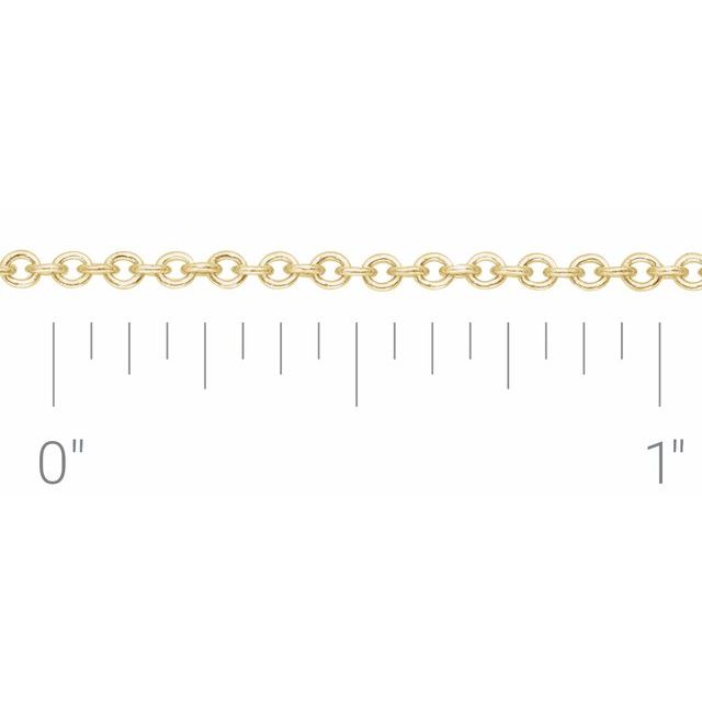 14K Yellow Recycled Metal 1.5 mm Cable Chain by the Inch