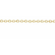 14K Yellow Recycled Metal 1.5 mm Cable Chain by the Inch
