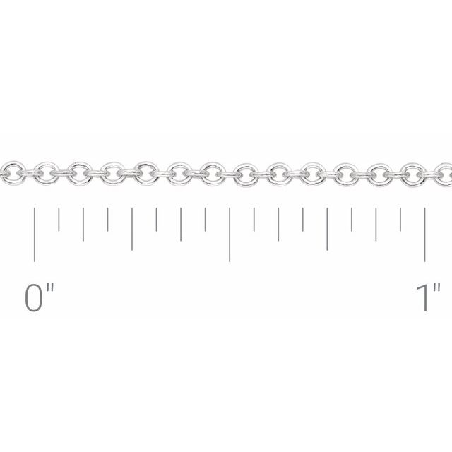 Platinum 1.5 mm Cable Chain by the Inch