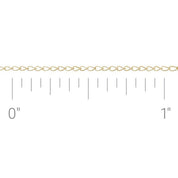 14K Yellow Recycled Metal 1 mm Curb Chain by the Inch