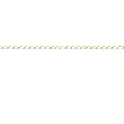 14K Yellow Recycled Metal 1 mm Curb Chain by the Inch