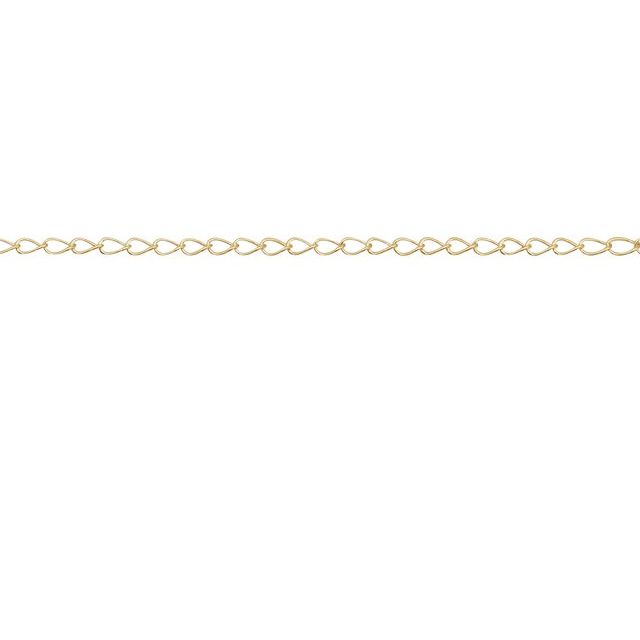 14K Yellow Recycled Metal 1 mm Curb Chain by the Inch