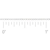 14K White Recycled Metal 1 mm Curb Chain by the Inch