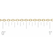 14K Yellow .80 mm Diamond-Cut Cable Chain by the Inch