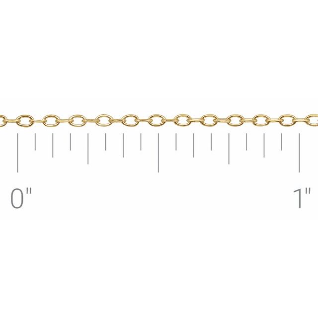 14K Yellow .80 mm Diamond-Cut Cable Chain by the Inch