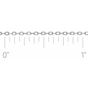 14K White .80 mm Diamond-Cut Cable Chain by the Inch