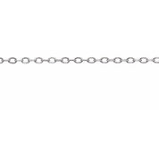 14K White .80 mm Diamond-Cut Cable Chain by the Inch