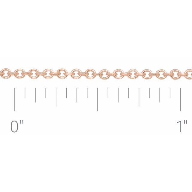 14K Rose Recycled Metal 1.5 mm Cable Chain by the Inch