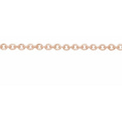14K Rose Recycled Metal 1.5 mm Cable Chain by the Inch