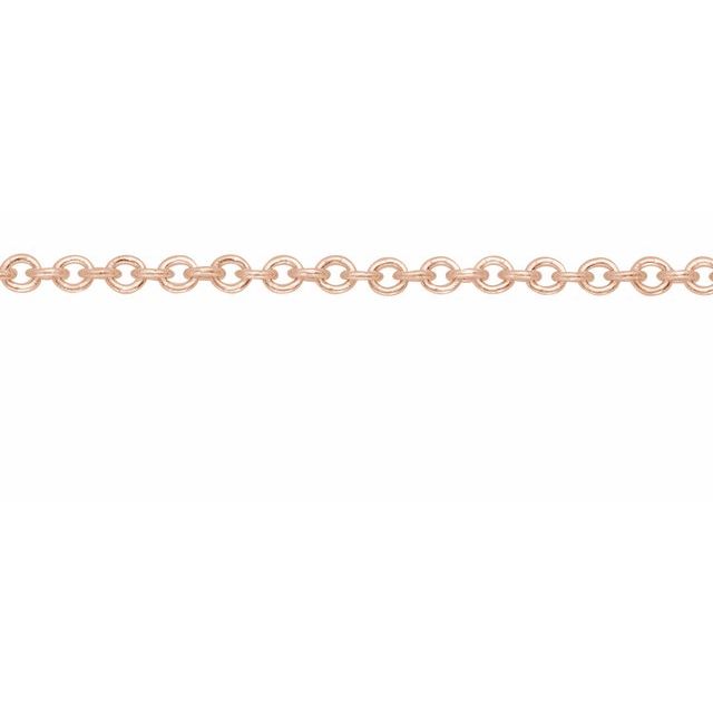 14K Rose Recycled Metal 1.5 mm Cable Chain by the Inch