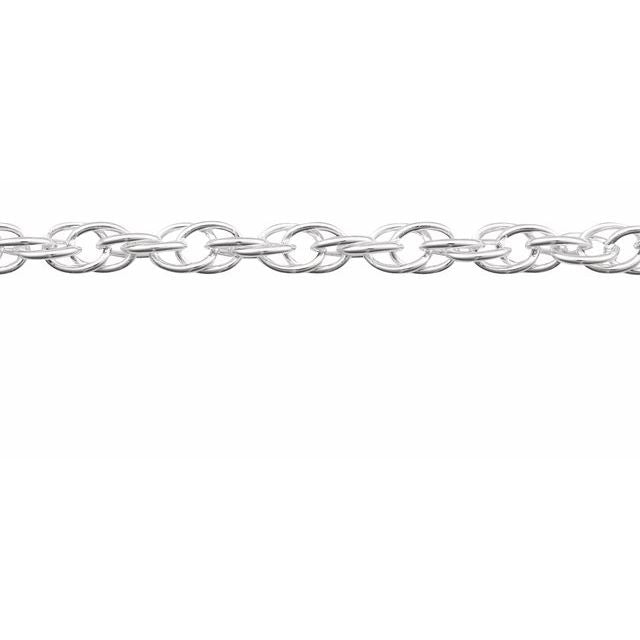 Sterling Silver 2.5 mm Rope Chain by the Inch