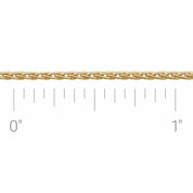 14K Yellow Recycled Metal 1.25 mm Chain by the Inch