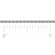 14K White Recycled Metal 1.25 mm Wheat Chain by the Inch