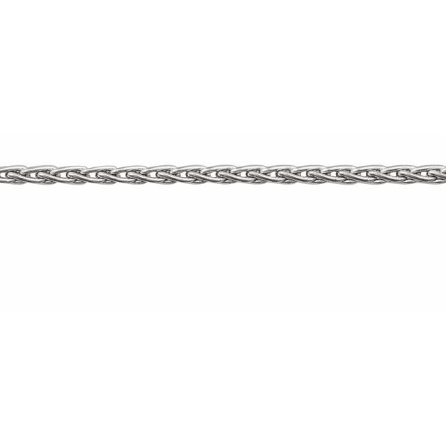 14K White Recycled Metal 1.25 mm Wheat Chain by the Inch