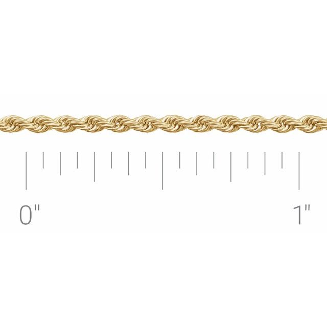 14K Yellow 1.5 mm Rope Chain by the Inch - CH954:100:P