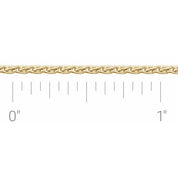 14K Yellow Recycled Metal 1.5 mm Wheat Chain by the Inch