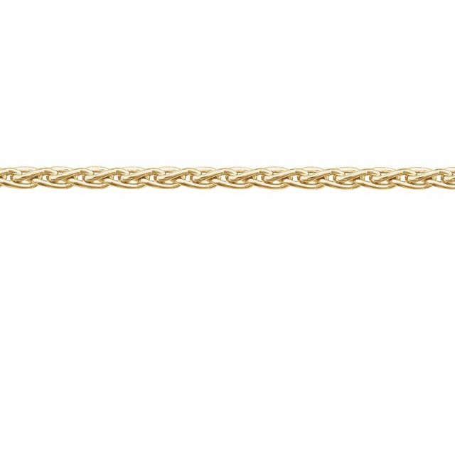14K Yellow Recycled Metal 1.5 mm Wheat Chain by the Inch