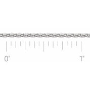 14K White Recycled Metal 1.5 mm Wheat Chain by the Inch