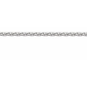 14K White Recycled Metal 1.5 mm Wheat Chain by the Inch