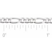 Sterling Silver 3.5 mm Figaro Chain by the Inch