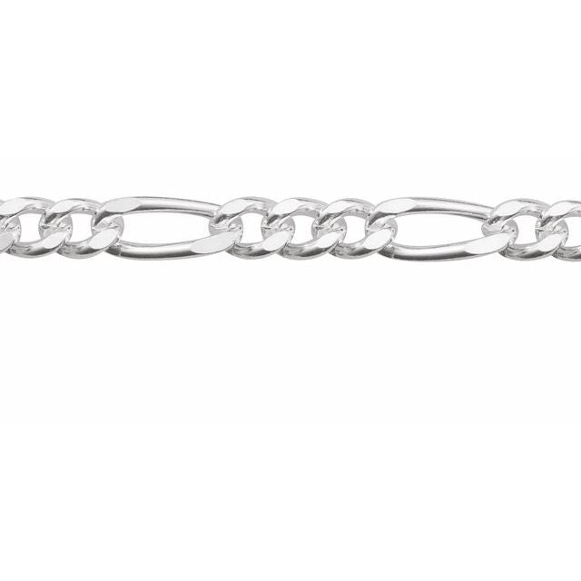 Sterling Silver 3.5 mm Figaro Chain by the Inch