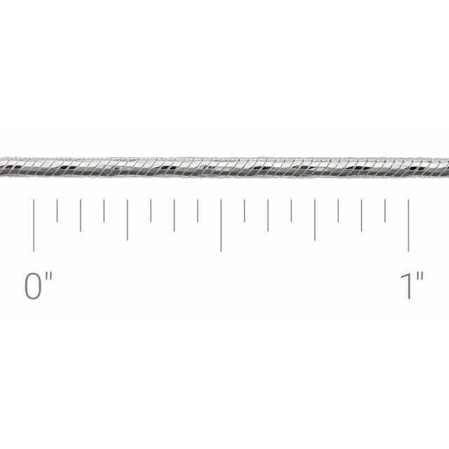 Sterling Silver 1.25 mm Diamond-Cut Snake Chain by the Inch