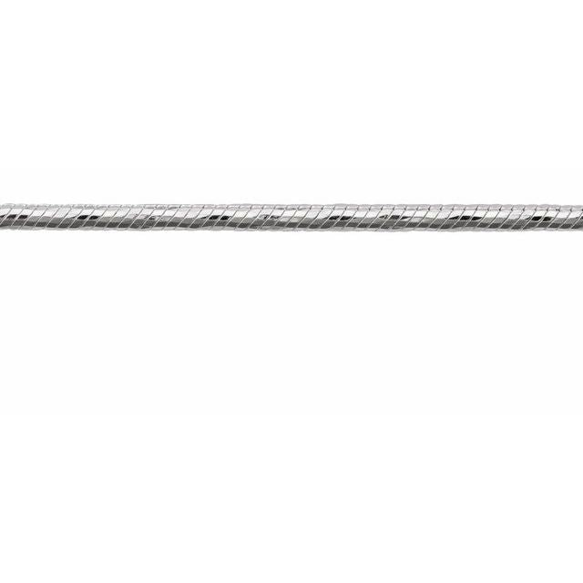Sterling Silver 1.25 mm Diamond-Cut Snake Chain by the Inch