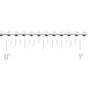 14K White Recycled Metal 2 mm Hollow Bead Chain by the Inch