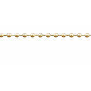 14K Yellow 3 mm Hollow Bead Chain by the Inch